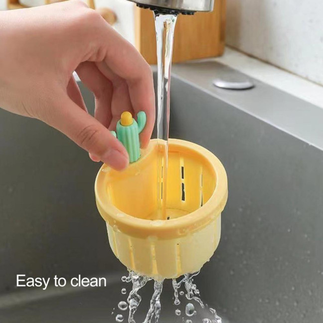 2 Pcs Kitchen Sink Strainer Multifunctional Household Cactus Strainer Press Type Automatic Dumping Sink Drainage Basket for Kitchen Hands-free Waste Filtering 2 Pcs Kitchen Sink Strainer Multifunctional Household Cactus Strainer Press Type Automatic Dumping Sink Drainage Basket for Kitchen Hands-free Waste Filtering