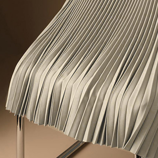 Women Maxi Skirt Elastic High Waist Pleated Skirt Solid Color Smooth Satin A-Line Skirt Work Leisure Wear