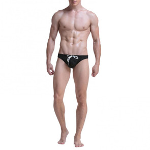 Men Underwear Bikini Briefs with Adjustable Waist String Sexy Low-Rise Swim Trunks for Beach Swimming Surfing