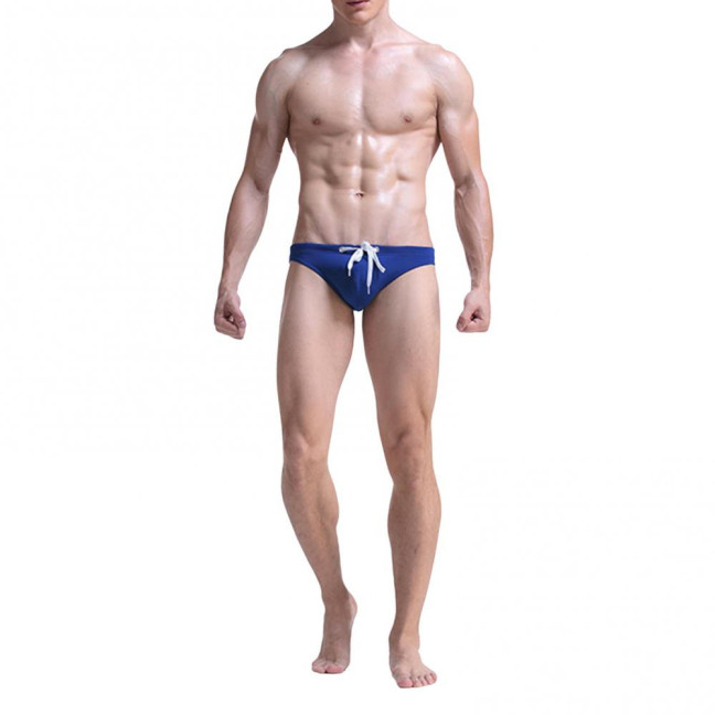Men Underwear Bikini Briefs with Adjustable Waist String Sexy Low-Rise Swim Trunks for Beach Swimming Surfing