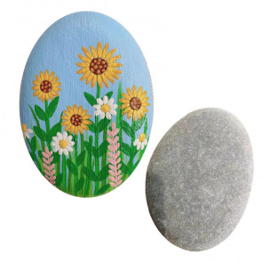 Flat Smooth Pebbles Art Painting River Rocks Natural Stones for Crafts DIY Art Supplies Garden Decoration