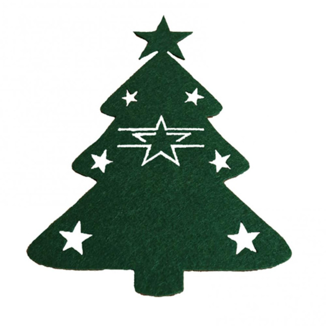 12Pcs Christmas Tableware Holder Flatware Bag Xmas Tree Cutlery Pockets Dinner Knife Fork Covers for Holiday Home Party Decorations