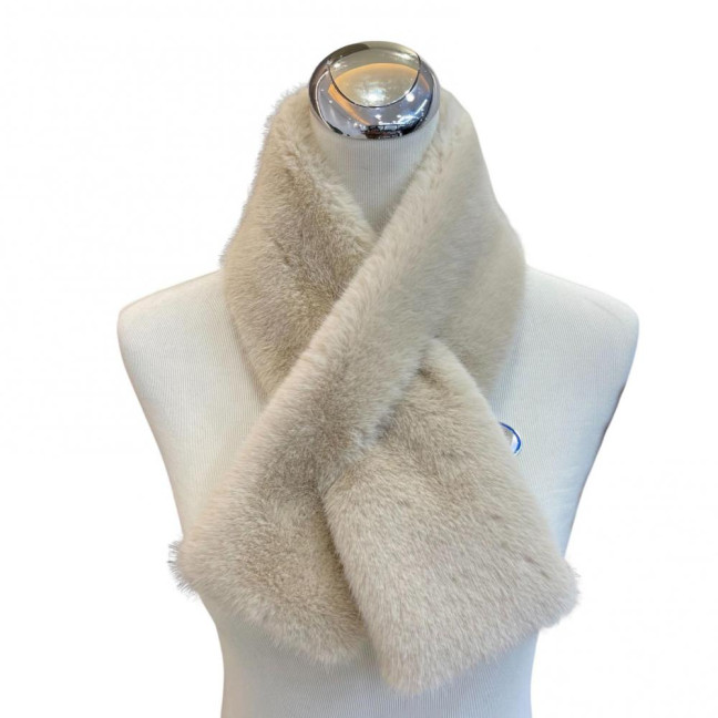 2 Pcs/Set Women Winter Hat Scarf Set Fuzzy Plush Thickened Windproof Heat Retention Cross Neck Wrap Solid Color Dome Faux Fur Fisherman Hat Outdoor Cap