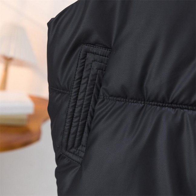 Winter Women Vest Coat Thickened Padded Button Closure Stand-up Collar Drawstring Hem Sleeveless Solid Color Windproof Heat Retention Outdoor Down Coat