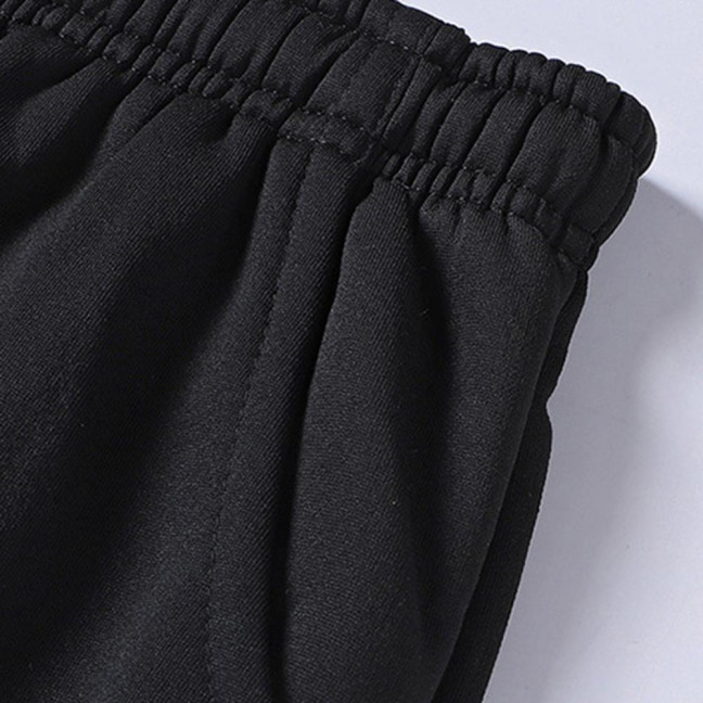 Winter Men Pants Thick Fleece Drawstring Elastic Waist Heat Retention Pockets Solid Color Warm Sport Travel Work Trousers