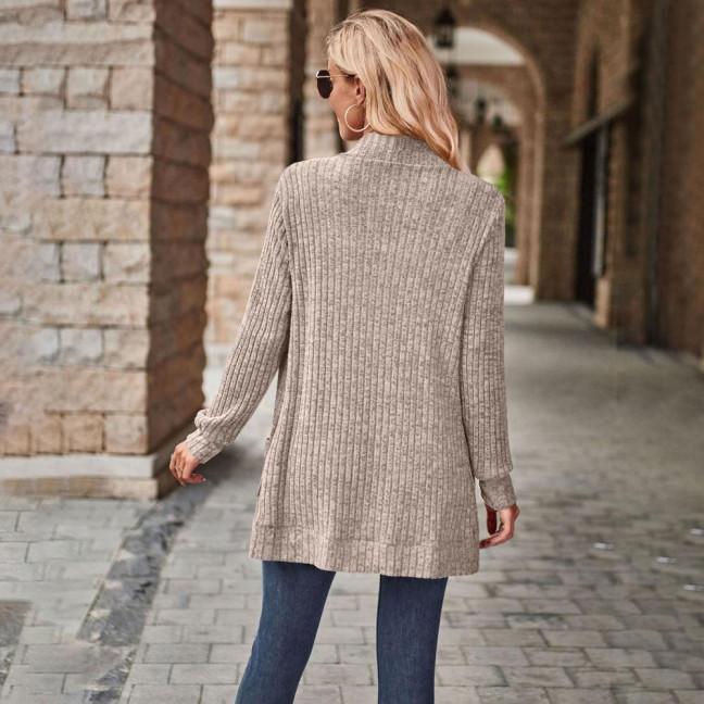 Women Sweater Jacket Open Stitch Knitted Solid Color Coat Loose Thermal Long Sleeved Commuting Dating Spring Fall Winter Outerwear Women Sweater Jacket Open Stitch Knitted Solid Color Coat Loose Thermal Long Sleeved Commuting Dating Spring Fall Winter Outerwear