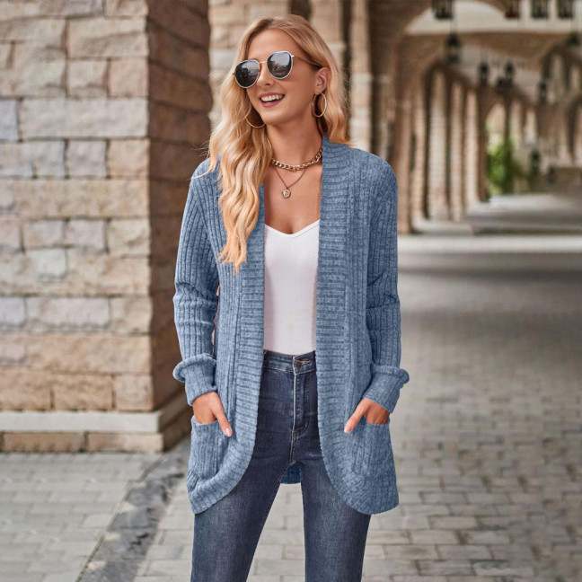 Women Sweater Jacket Open Stitch Knitted Solid Color Coat Loose Thermal Long Sleeved Commuting Dating Spring Fall Winter Outerwear Women Sweater Jacket Open Stitch Knitted Solid Color Coat Loose Thermal Long Sleeved Commuting Dating Spring Fall Winter Outerwear