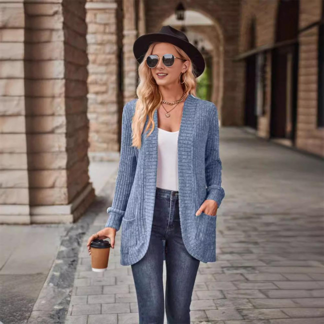 Women Sweater Jacket Open Stitch Knitted Solid Color Coat Loose Thermal Long Sleeved Commuting Dating Spring Fall Winter Outerwear Women Sweater Jacket Open Stitch Knitted Solid Color Coat Loose Thermal Long Sleeved Commuting Dating Spring Fall Winter Outerwear