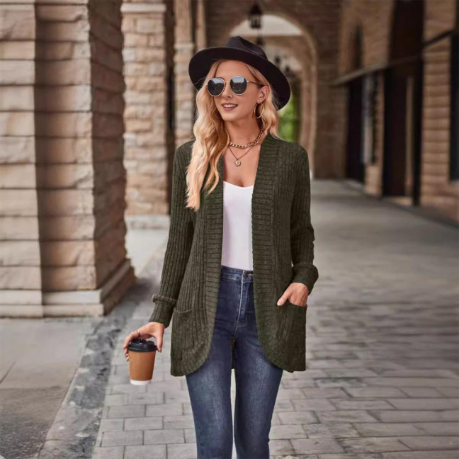 Women Sweater Jacket Open Stitch Knitted Solid Color Coat Loose Thermal Long Sleeved Commuting Dating Spring Fall Winter Outerwear Women Sweater Jacket Open Stitch Knitted Solid Color Coat Loose Thermal Long Sleeved Commuting Dating Spring Fall Winter Outerwear