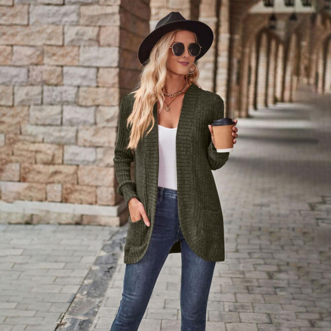 Women Sweater Jacket Open Stitch Knitted Solid Color Coat Loose Thermal Long Sleeved Commuting Dating Spring Fall Winter Outerwear Women Sweater Jacket Open Stitch Knitted Solid Color Coat Loose Thermal Long Sleeved Commuting Dating Spring Fall Winter Outerwear