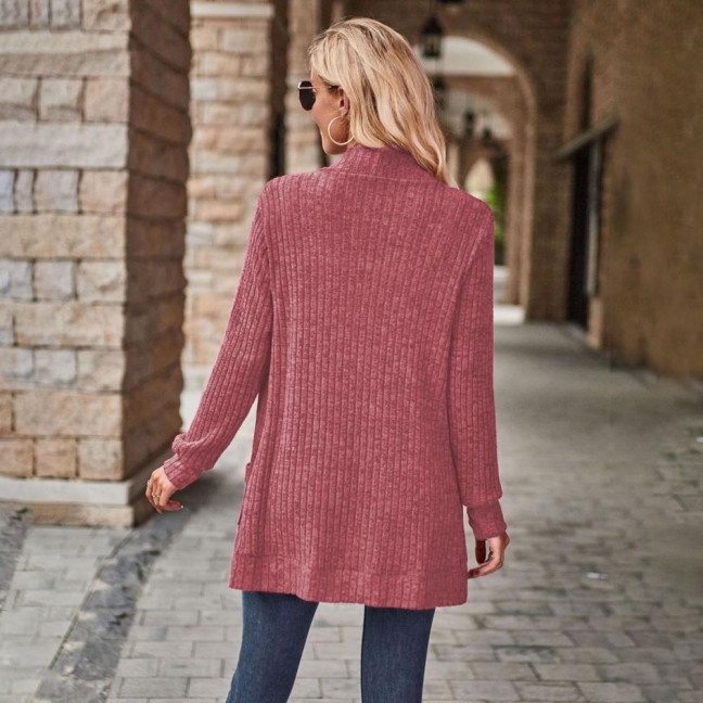 Women Sweater Jacket Open Stitch Knitted Solid Color Coat Loose Thermal Long Sleeved Commuting Dating Spring Fall Winter Outerwear Women Sweater Jacket Open Stitch Knitted Solid Color Coat Loose Thermal Long Sleeved Commuting Dating Spring Fall Winter Outerwear