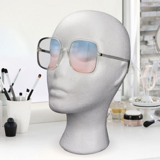 Foam Wig Head Tall Female Mannequin Hairpieces Display Holder Hats Sunglasses Headphone Headwear Stand Cosmetics Model Head Prop