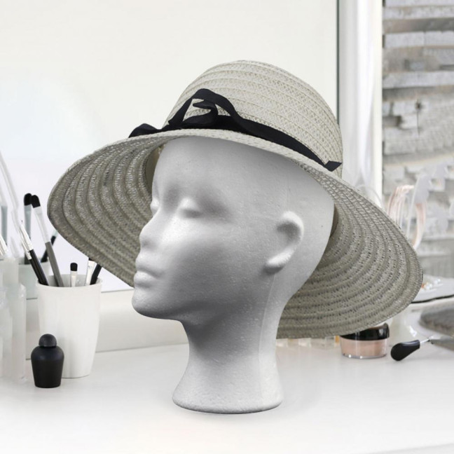 Foam Wig Head Tall Female Mannequin Hairpieces Display Holder Hats Sunglasses Headphone Headwear Stand Cosmetics Model Head Prop