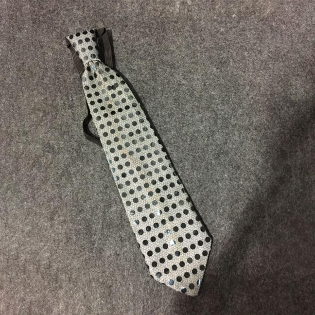 LED Luminous Tie Dot Print Button Battery Powered Necktie Men Women Colorful Sequins Glowing Tie Parties Nightclubs Accessories