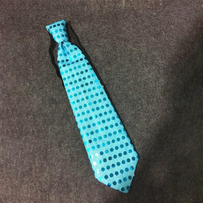 LED Luminous Tie Dot Print Button Battery Powered Necktie Men Women Colorful Sequins Glowing Tie Parties Nightclubs Accessories