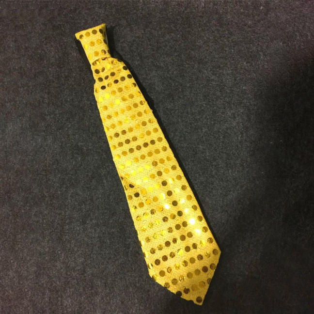 LED Luminous Tie Dot Print Button Battery Powered Necktie Men Women Colorful Sequins Glowing Tie Parties Nightclubs Accessories