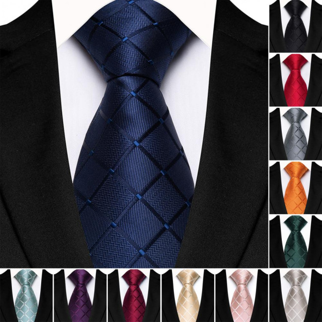 Business Tie Square Geometric Design Solid Color Smooth Satin Formal Tie Casual Necktie Street Events Weddings Accessories
