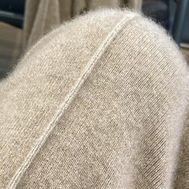 Wool Casual Pants Solid Color Straight Wide Leg Knitting Trousers with Drawstring High Waist Thickened Slacks