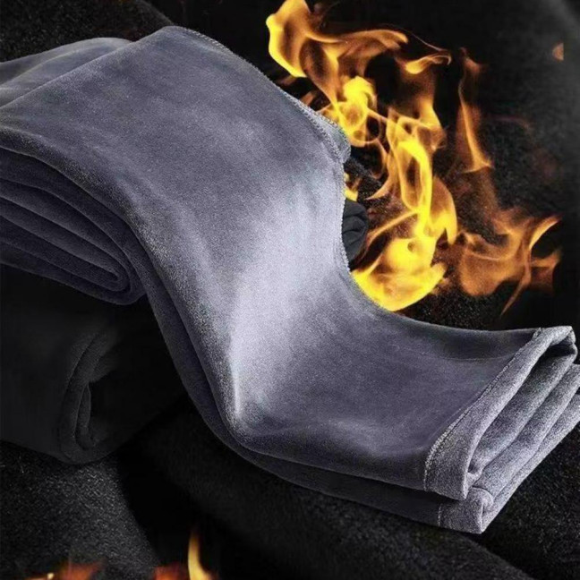 Winter Fall Men Sport Pants Loose Drawstring Elastic Waist Thick Plush Pockets Ankle-banded Solid Color Exercise Trousers Daily Wear Sweatpants