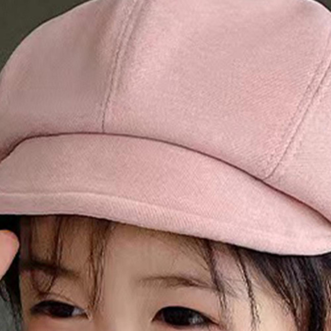 Children Beret Short Brim Vintage Solid Color Newsboy Cap Warm Autumn Winter Cap Girls Octagonal Cap Daily Outdoor Activities Headwear 