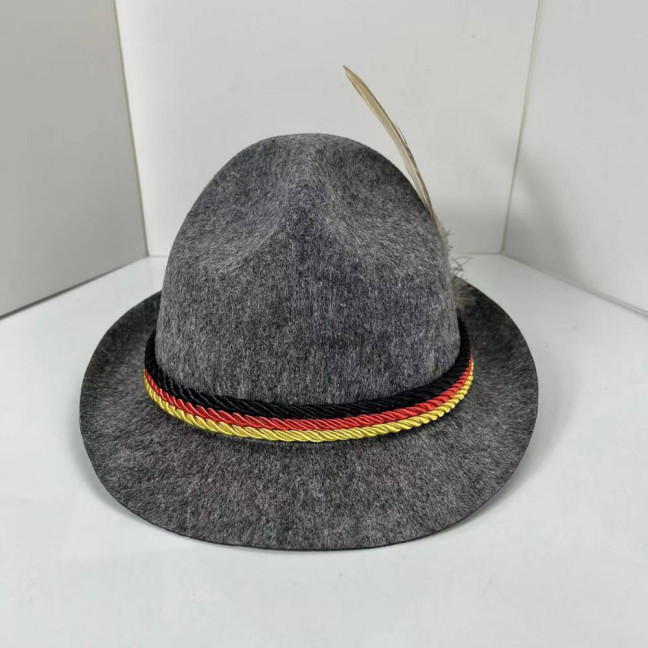Top Hat Oktoberfest Fedora Retro Bavarian Style Unisex Cap with Feather And Rope Decor Holiday 1920s Themed Parties Cosplay Events Hat Top Hat Oktoberfest Fedora Retro Bavarian Style Unisex Cap with Feather And Rope Decor Holiday 1920s Themed Parties Cosplay Events Hat
