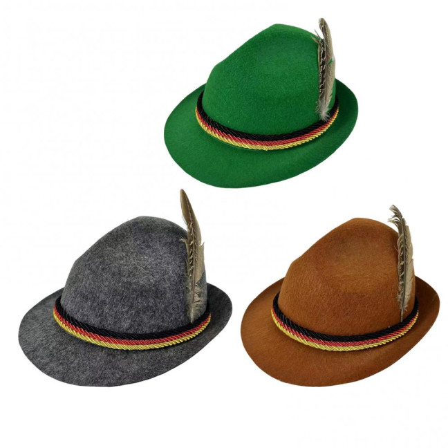 Top Hat Oktoberfest Fedora Retro Bavarian Style Unisex Cap with Feather And Rope Decor Holiday 1920s Themed Parties Cosplay Events Hat Top Hat Oktoberfest Fedora Retro Bavarian Style Unisex Cap with Feather And Rope Decor Holiday 1920s Themed Parties Cosplay Events Hat