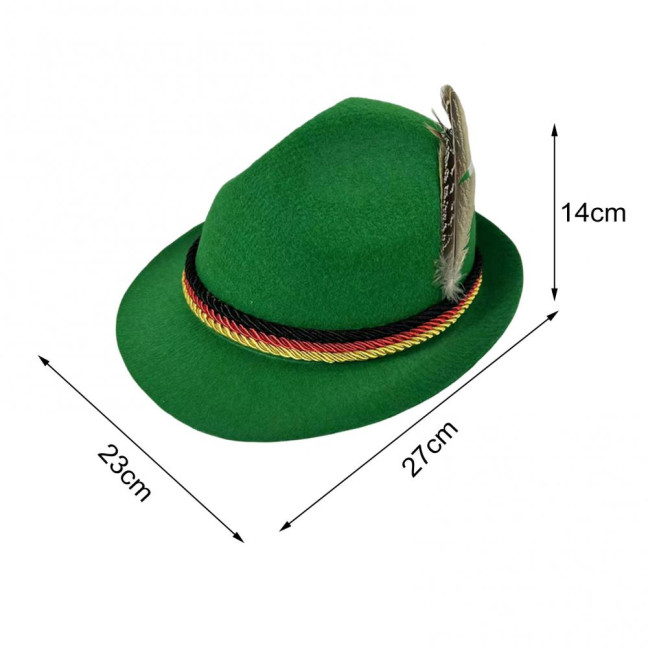 Top Hat Oktoberfest Fedora Retro Bavarian Style Unisex Cap with Feather And Rope Decor Holiday 1920s Themed Parties Cosplay Events Hat Top Hat Oktoberfest Fedora Retro Bavarian Style Unisex Cap with Feather And Rope Decor Holiday 1920s Themed Parties Cosplay Events Hat