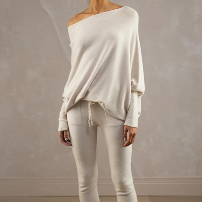 Women Pullover Tops Round Neck Long Sleeve Casual Loose Fit Tops Solid Color Stretchy Casual T-shirt