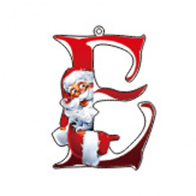 Christmas Ornaments Personalized 26 Letters Name Word Tree Hanging Ornaments Santa Monogram Alphabet Acrylic Pendant for Bag Tree Decor