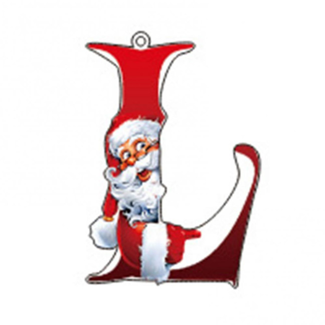 Christmas Ornaments Personalized 26 Letters Name Word Tree Hanging Ornaments Santa Monogram Alphabet Acrylic Pendant for Bag Tree Decor