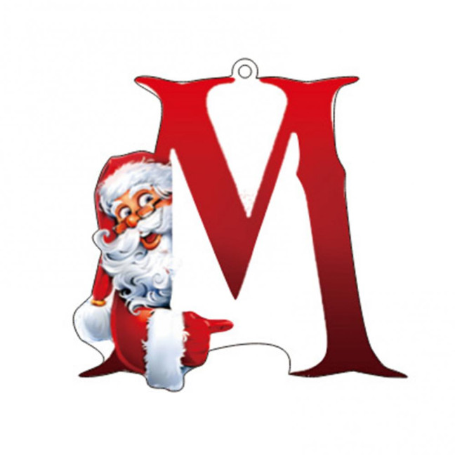 Christmas Ornaments Personalized 26 Letters Name Word Tree Hanging Ornaments Santa Monogram Alphabet Acrylic Pendant for Bag Tree Decor