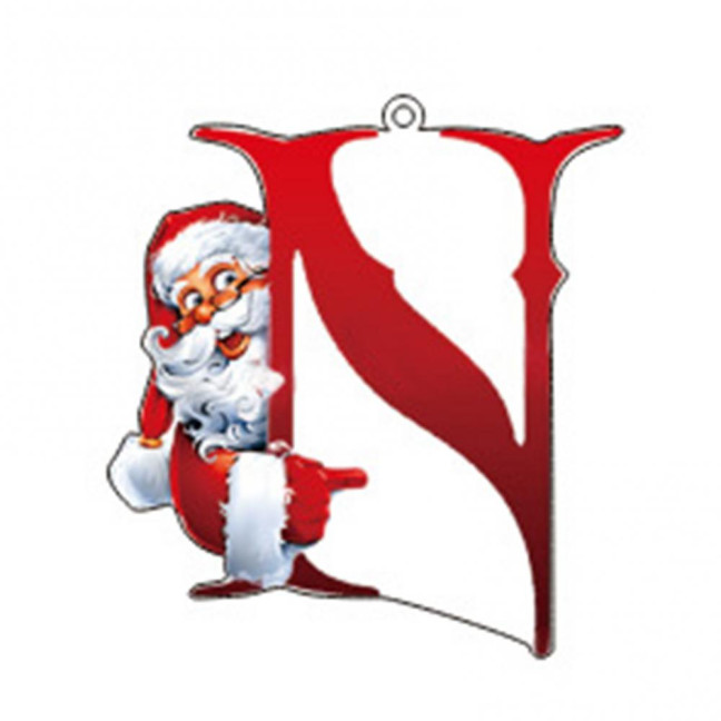 Christmas Ornaments Personalized 26 Letters Name Word Tree Hanging Ornaments Santa Monogram Alphabet Acrylic Pendant for Bag Tree Decor