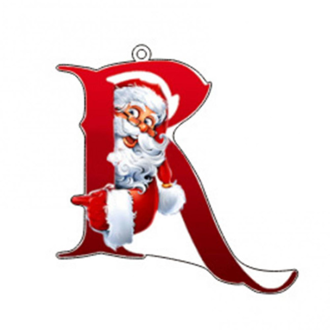 Christmas Ornaments Personalized 26 Letters Name Word Tree Hanging Ornaments Santa Monogram Alphabet Acrylic Pendant for Bag Tree Decor