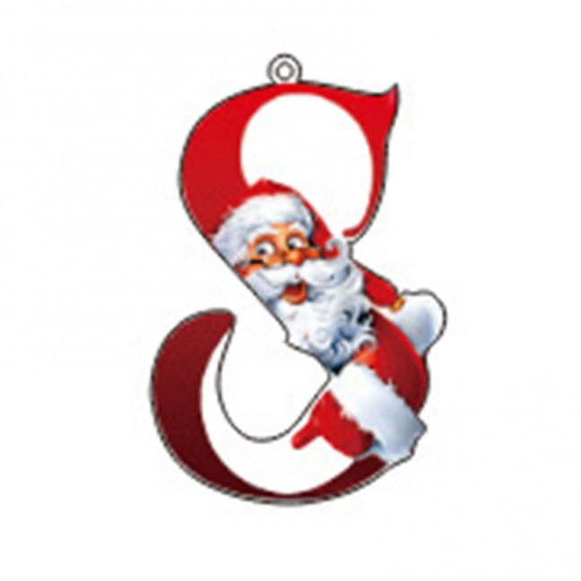 Christmas Ornaments Personalized 26 Letters Name Word Tree Hanging Ornaments Santa Monogram Alphabet Acrylic Pendant for Bag Tree Decor