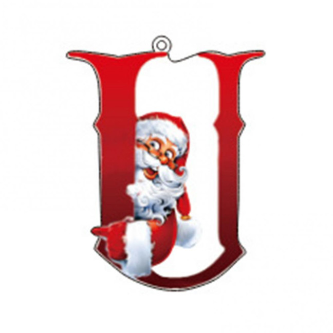 Christmas Ornaments Personalized 26 Letters Name Word Tree Hanging Ornaments Santa Monogram Alphabet Acrylic Pendant for Bag Tree Decor