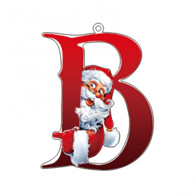 Christmas Ornaments Personalized 26 Letters Name Word Tree Hanging Ornaments Santa Monogram Alphabet Acrylic Pendant for Bag Tree Decor