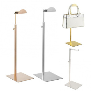 Adjustable Height Bag Storage Rack Shoulder Bag Holder Purse Display Stand Handbag Display Organizer Easy Assembly Tool Kit Included Stainless Steel Bag Hanger Stand 