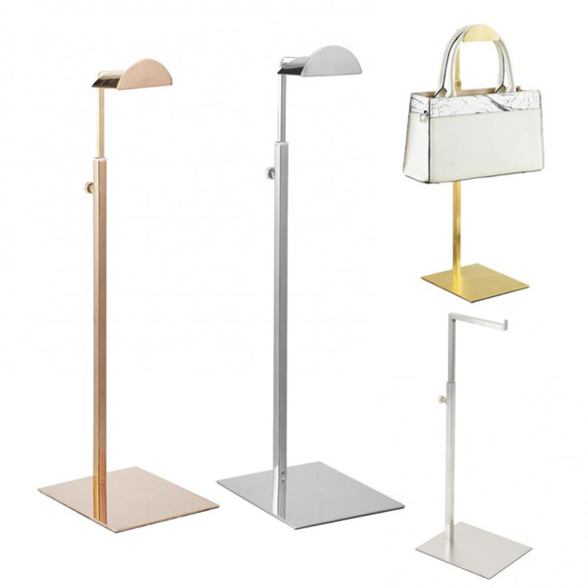 Adjustable Height Bag Storage Rack Shoulder Bag Holder Purse Display Stand Handbag Display Organizer Easy Assembly Tool Kit Included Stainless Steel Bag Hanger Stand 