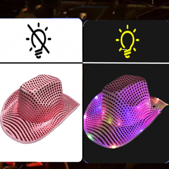 LED Light-Up Cowboy Hat Retro Western Style Luminous 9 Color Available Christmas Party Nightclubs Performance Photo Prop Cap LED Light-Up Cowboy Hat Retro Western Style Luminous 9 Color Available Christmas Party Nightclubs Performance Photo Prop Cap