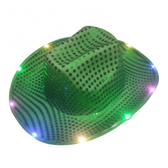 LED Light-Up Cowboy Hat Retro Western Style Luminous 9 Color Available Christmas Party Nightclubs Performance Photo Prop Cap LED Light-Up Cowboy Hat Retro Western Style Luminous 9 Color Available Christmas Party Nightclubs Performance Photo Prop Cap