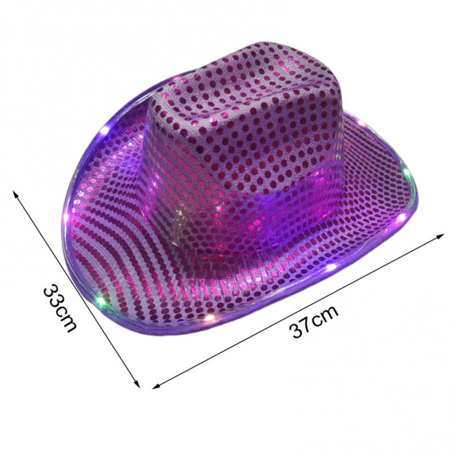 LED Light-Up Cowboy Hat Retro Western Style Luminous 9 Color Available Christmas Party Nightclubs Performance Photo Prop Cap LED Light-Up Cowboy Hat Retro Western Style Luminous 9 Color Available Christmas Party Nightclubs Performance Photo Prop Cap