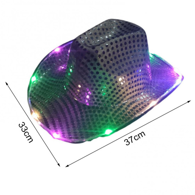LED Light-Up Cowboy Hat Retro Western Style Luminous 9 Color Available Christmas Party Nightclubs Performance Photo Prop Cap LED Light-Up Cowboy Hat Retro Western Style Luminous 9 Color Available Christmas Party Nightclubs Performance Photo Prop Cap