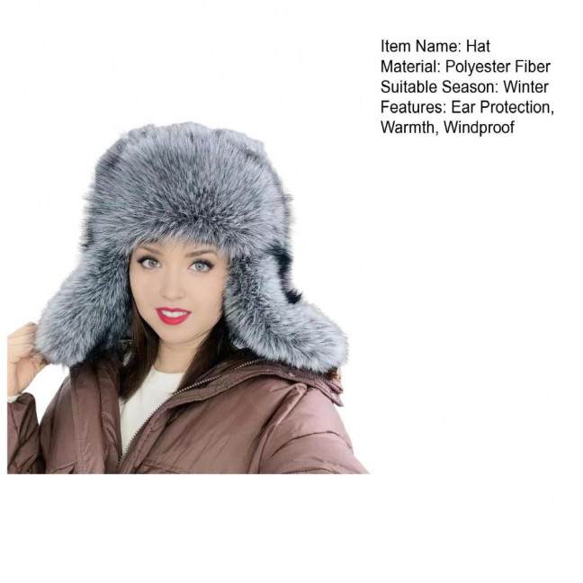 Women Winter Hat Gloves Thickened Fuzzy Faux Fur Ear Protection Windoroof Heat Retention Outdoor Skiing Skating Snowboarding Lei Feng Hat Women Winter Hat Gloves Thickened Fuzzy Faux Fur Ear Protection Windoroof Heat Retention Outdoor Skiing Skating Snowboarding Lei Feng Hat