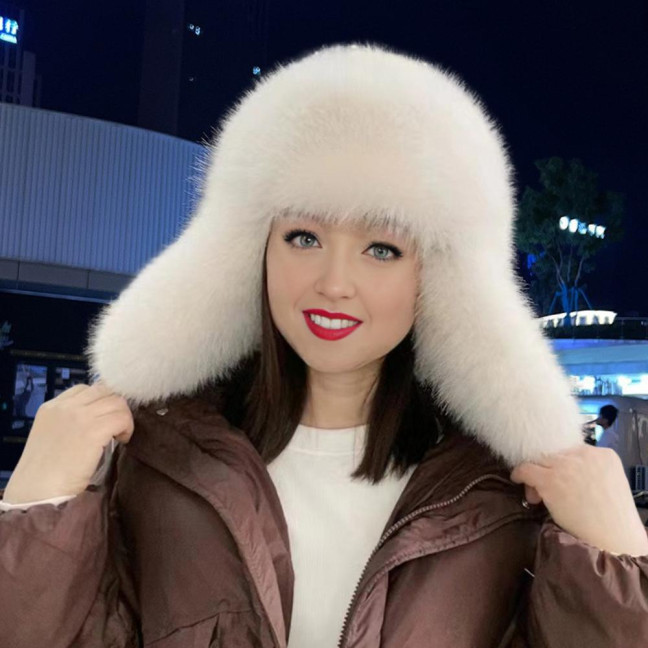Women Winter Hat Gloves Thickened Fuzzy Faux Fur Ear Protection Windoroof Heat Retention Outdoor Skiing Skating Snowboarding Lei Feng Hat Women Winter Hat Gloves Thickened Fuzzy Faux Fur Ear Protection Windoroof Heat Retention Outdoor Skiing Skating Snowboarding Lei Feng Hat
