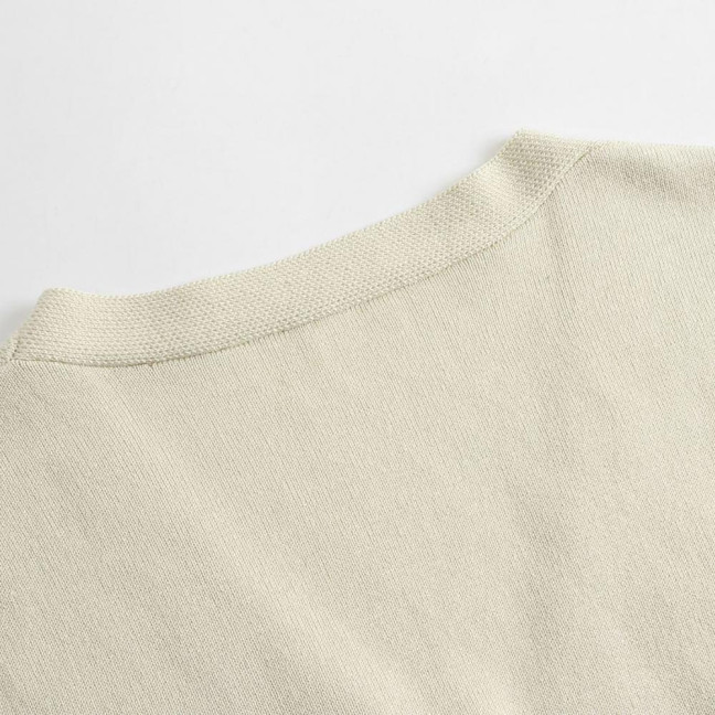 Women Knitted Cardigan Jacket Button Down V-Neck Long Sleeve Casual Sweater Solid Color Ribbed Trim Cardigan Outerwear