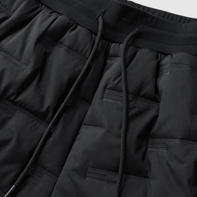 Fall Winter Men Sport Pants with Pockets Loose Elastic Waist Thick Plush Padded Loose Straight Solid Color Exercise Trousers Daily Wear Sweatpants