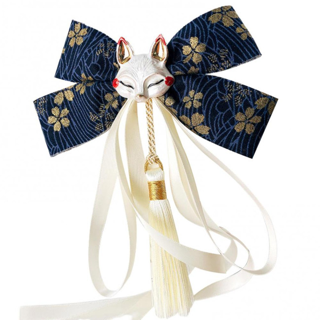 Red Bow Hairpin with Tassels Fox Decor Long Ribbon Chinese New Year Celebrations Style Cartoon Hair Accessory Red Bow Hairpin with Tassels Fox Decor Long Ribbon Chinese New Year Celebrations Style Cartoon Hair Accessory