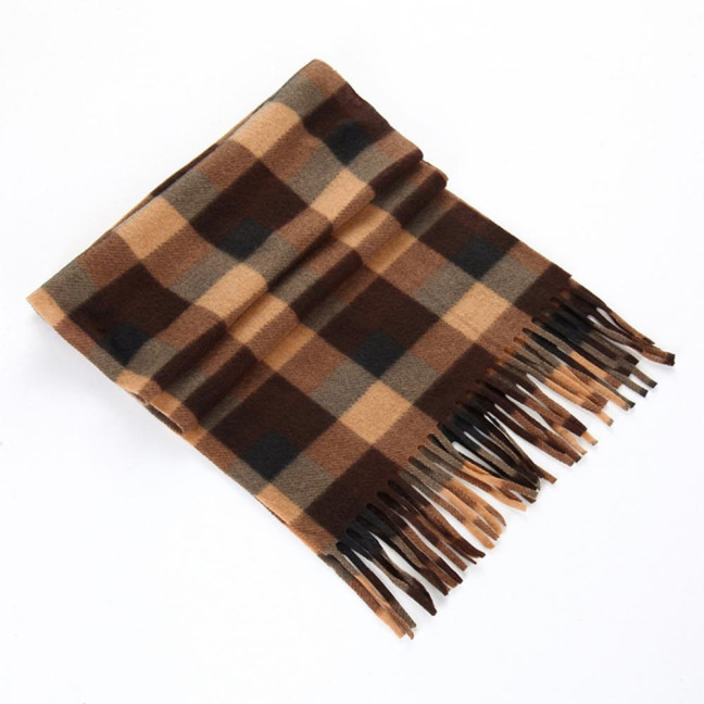 Adult Scarf Double-Sided Velvet Soft Plaid Pattern Autumn Winter Scarf with Tassel Men Women Warm Shawl