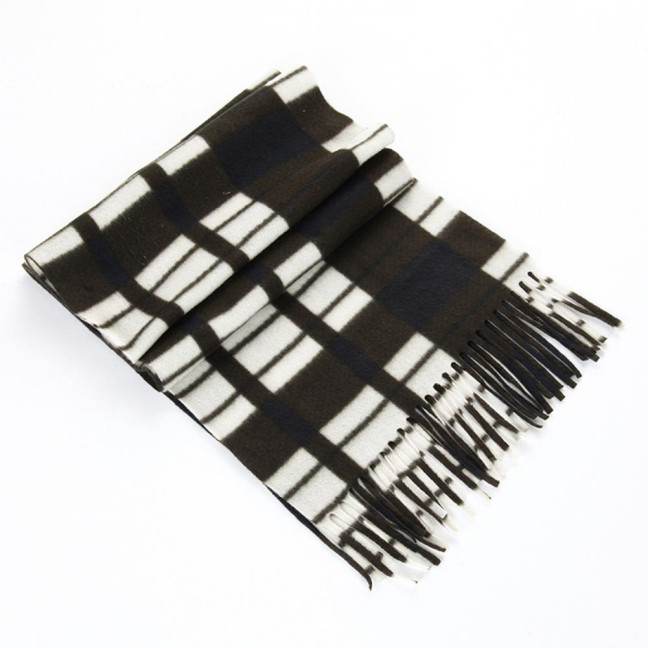 Adult Scarf Double-Sided Velvet Soft Plaid Pattern Autumn Winter Scarf with Tassel Men Women Warm Shawl