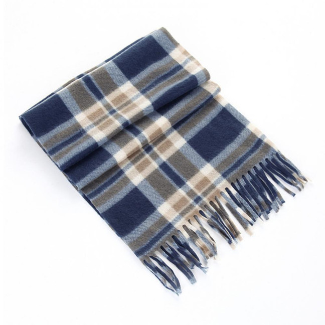 Adult Scarf Double-Sided Velvet Soft Plaid Pattern Autumn Winter Scarf with Tassel Men Women Warm Shawl